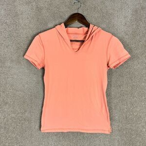 Marmot Hooded T-Shirt Womens Size XS Orange Short Sleeve Pullover Active‎ Casual